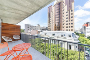 Studio with large balcony